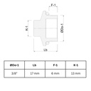 Draadfitting Messing Plug 3/8" BU-0