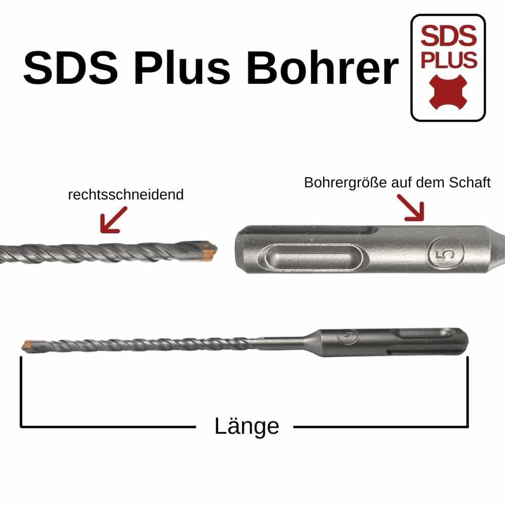 Hamerboor voor SDS-PLUS 4-snijders Ø 5,0mm x 110mm lengte-0