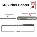 Hamerboor voor SDS-PLUS 4-snijders Ø 5,0mm x 110mm lengte-0