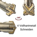 Hamerboor voor SDS-PLUS 4-snijders Ø 12,0mm x 160mm lengte-1