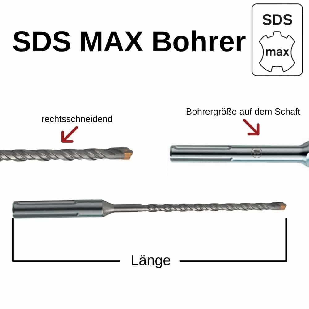 Hamerboor voor SDS-MAX 4-snijders Ø 20, 0mm x 520mm lengte-0