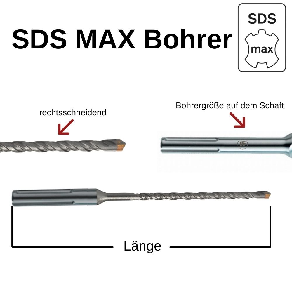 Hamerboor voor SDS-MAX 4-snijders Ø 25, 0mm x 520mm lengte-0