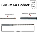 Hamerboor voor SDS-MAX 4-snijders Ø 25, 0mm x 520mm lengte-0