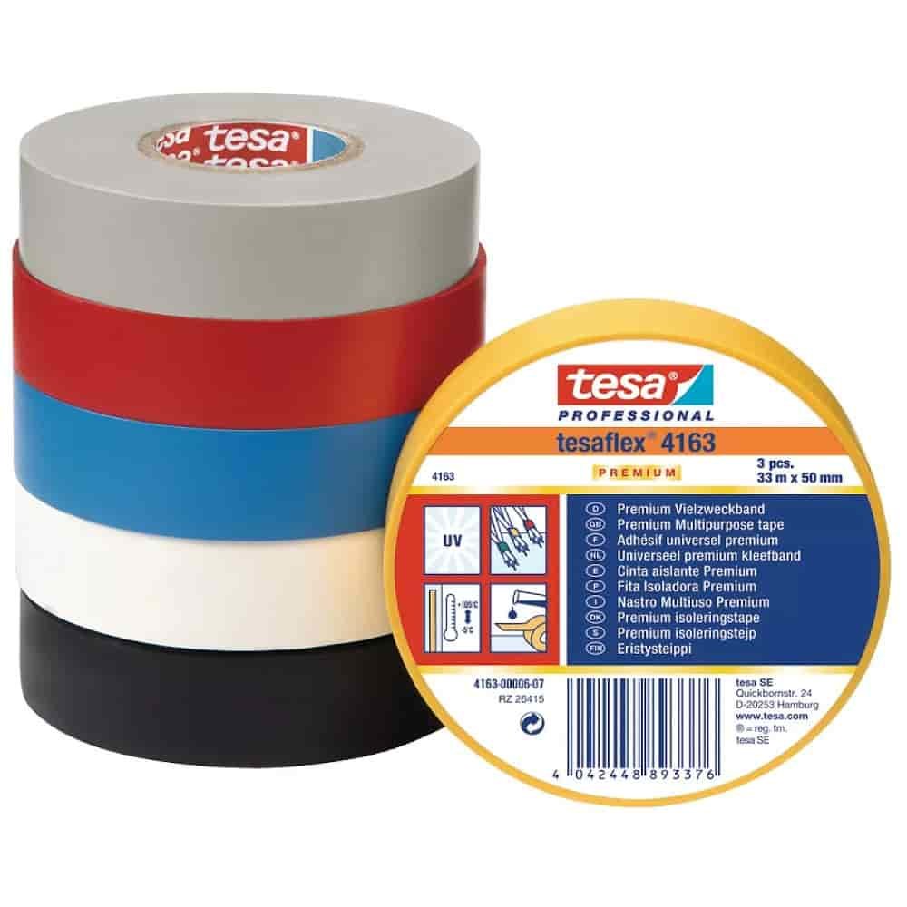 tesa tesaflex Isolatietape 4163 PVC 19 mm x 33 m (geel)-0