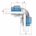 PP PE Buis Koppeling 90° Hoek 2 Koppelingen 16 x 16-0