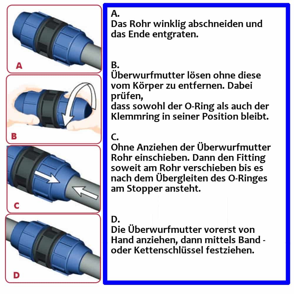 PP PE Buis Koppeling 90° Hoek 2 Koppelingen 25 x 25-2