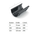 Rinnenverbinding grafiet Systeem 75-0