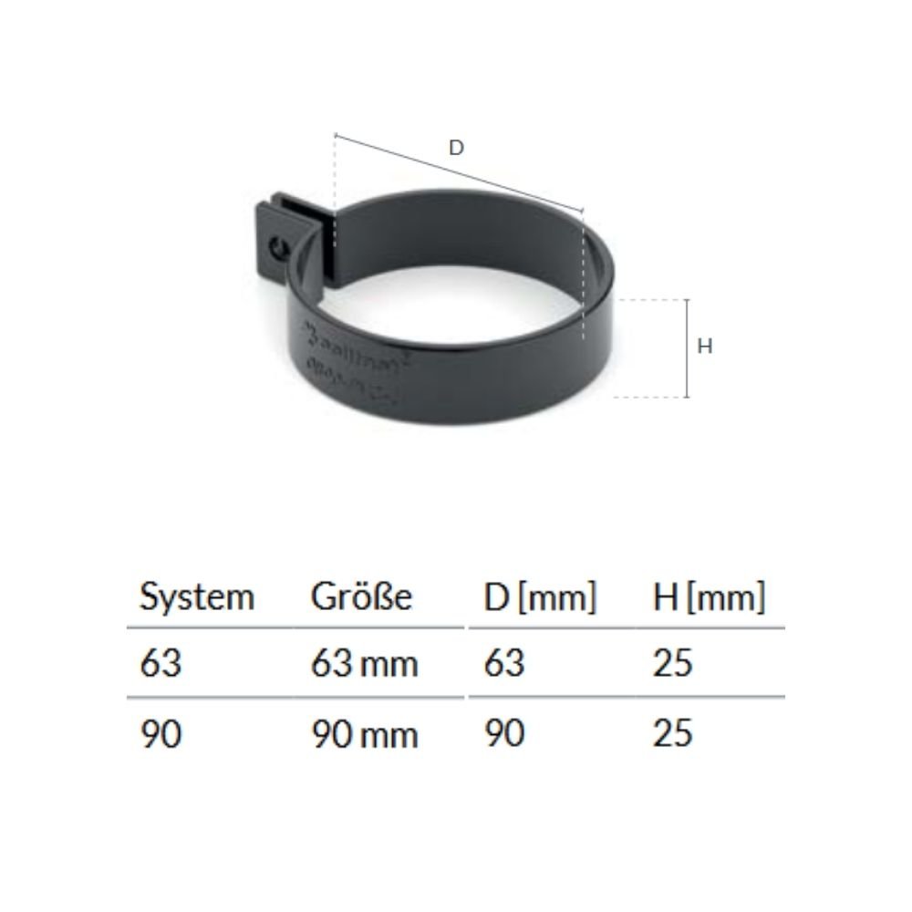 Beugel (PVC) grafiet Systeem 90-0