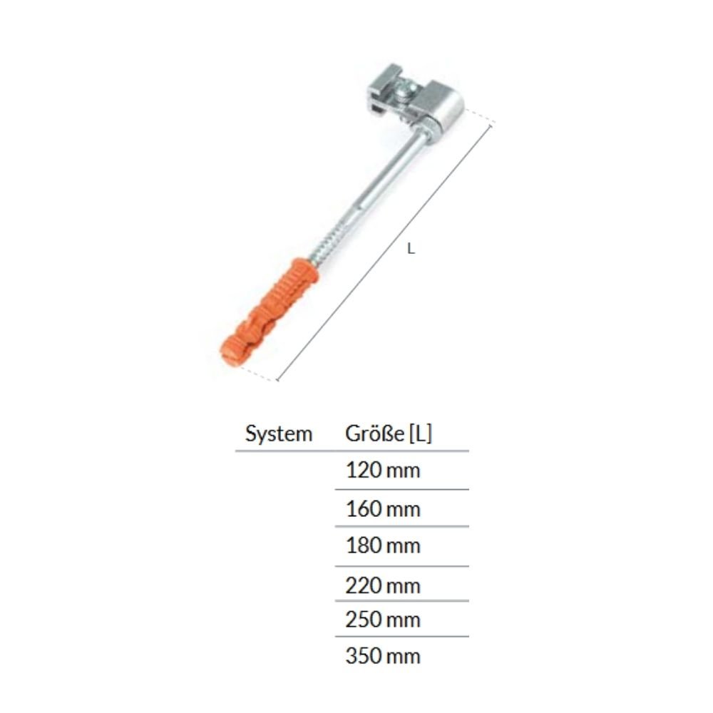 Haken voor PVC-beugel (Metaal) 160mm-0