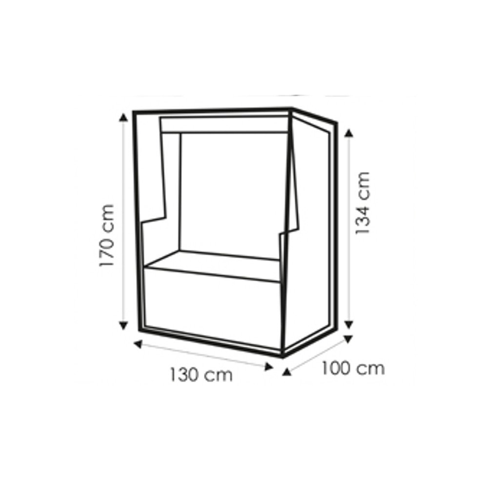 Transparante beschermhoes strandstoel, ca.130x100x170/134-0