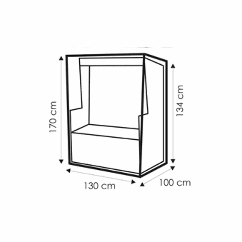 Transparante beschermhoes strandstoel, ca.130x100x170/134-0