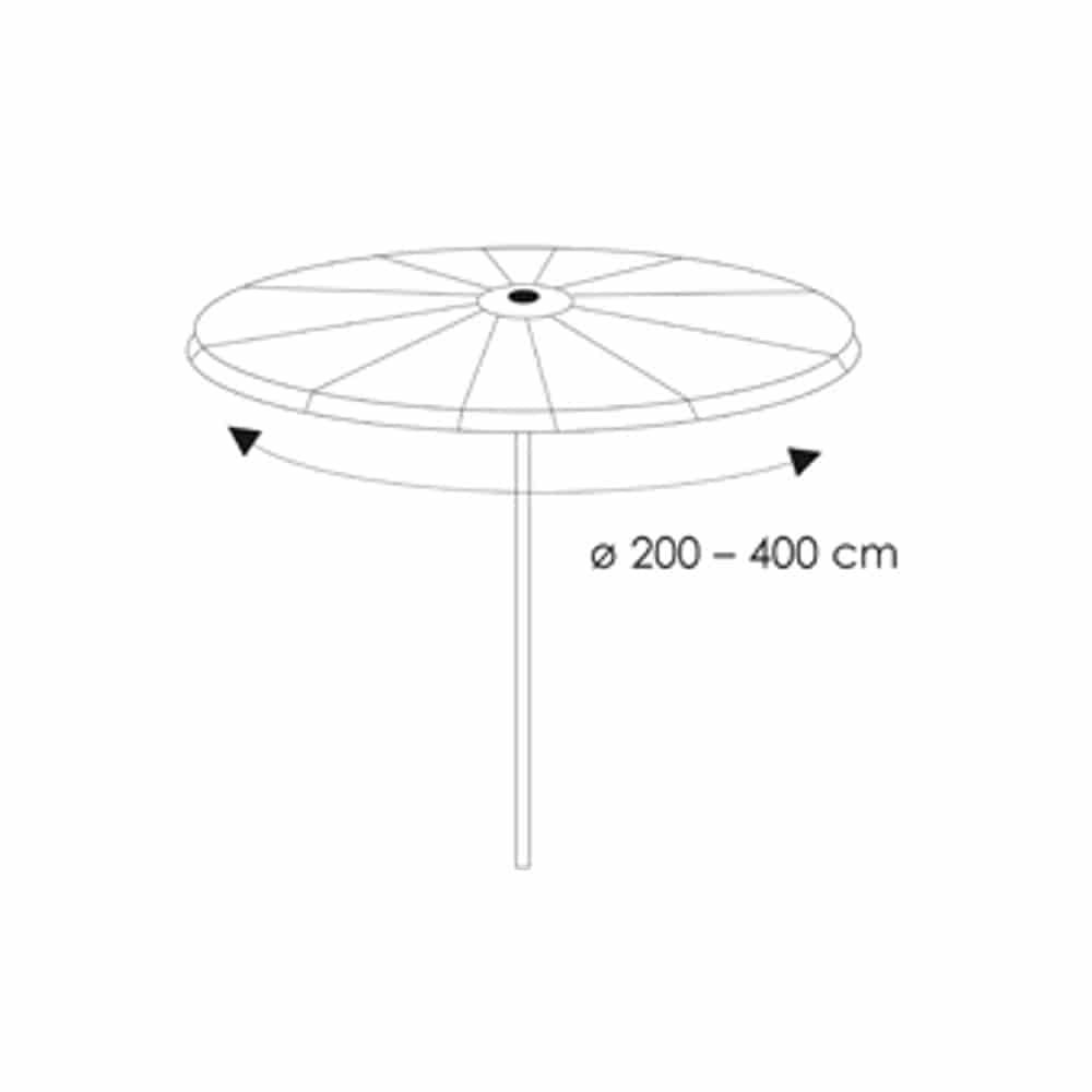 Beschermhoes transparant voor zweefparasol, ca 265x 40/70/50-0