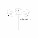 Beschermhoes transparant voor zweefparasol, ca 265x 40/70/50-0