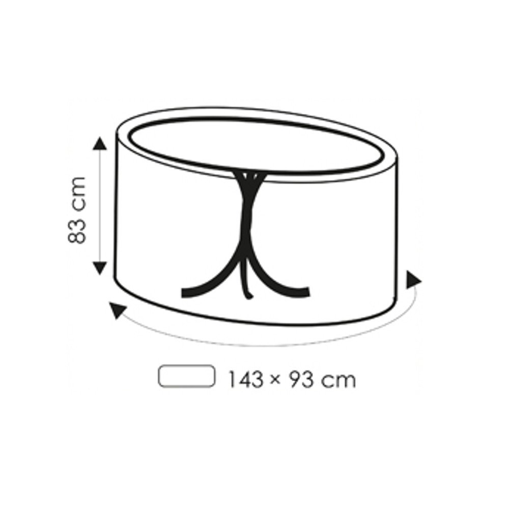 Beschermhoes transparant tafel, ca.93x83-0