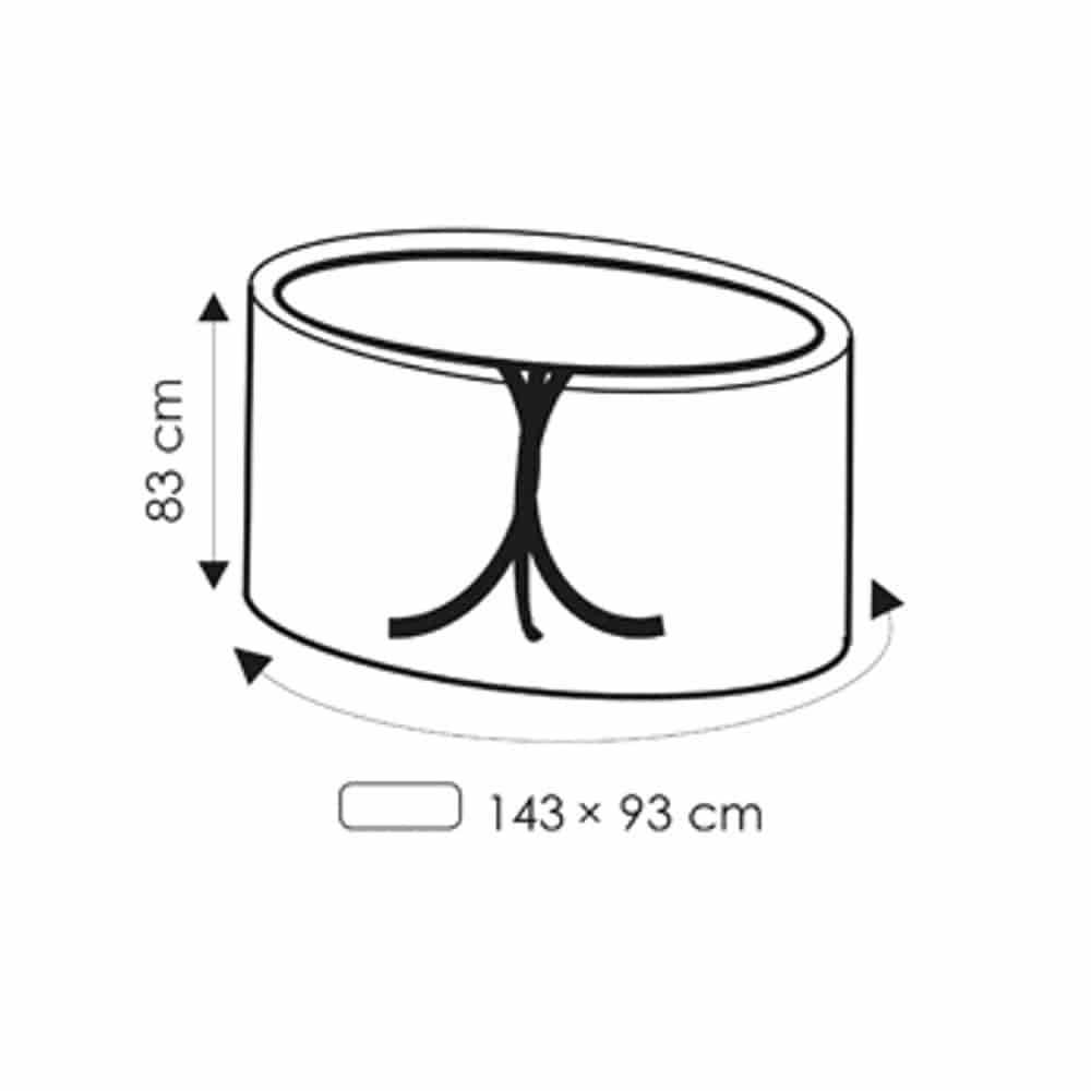 Transparante beschermhoes tafel, ca.93x83-0