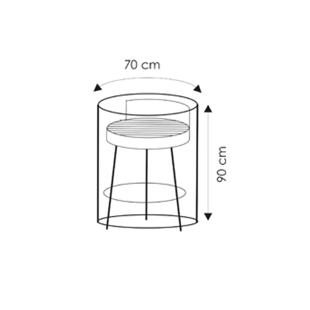 Beschermhoes transparant ronde grill, ca.70x90-0