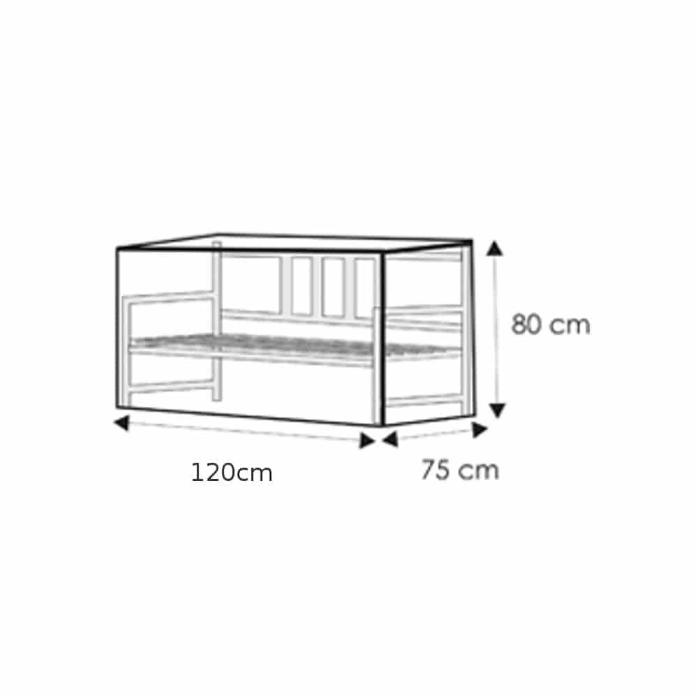 Transparante beschermhoes 2-zits bank, ca.120x75x80-0