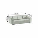 Beschermhoes Deluxe 3-zits Rattan Sofa, ca.220x80x80-0