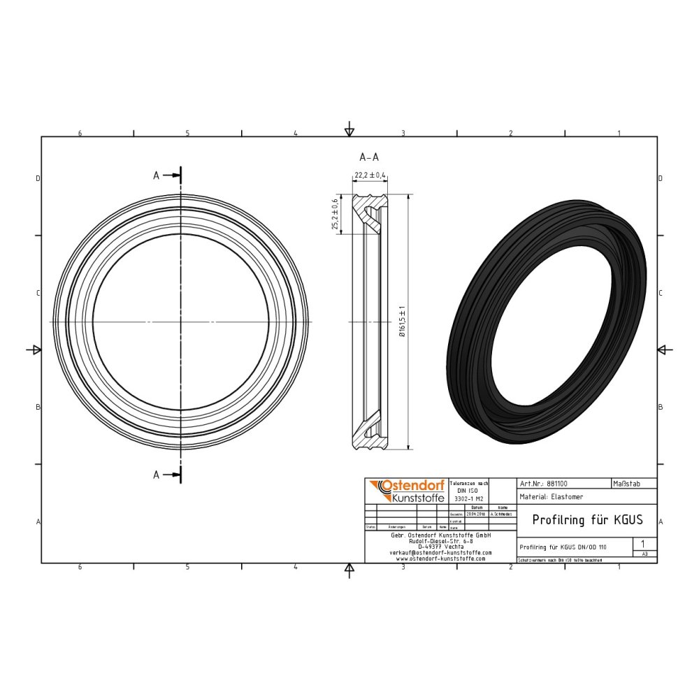 Profielring voor KGUS DN/OD 110-2