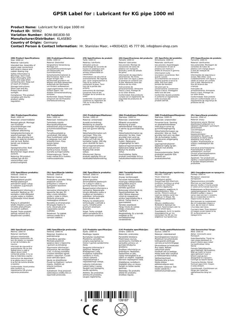 Smeermiddel voor KG-buis 1000 ml-0