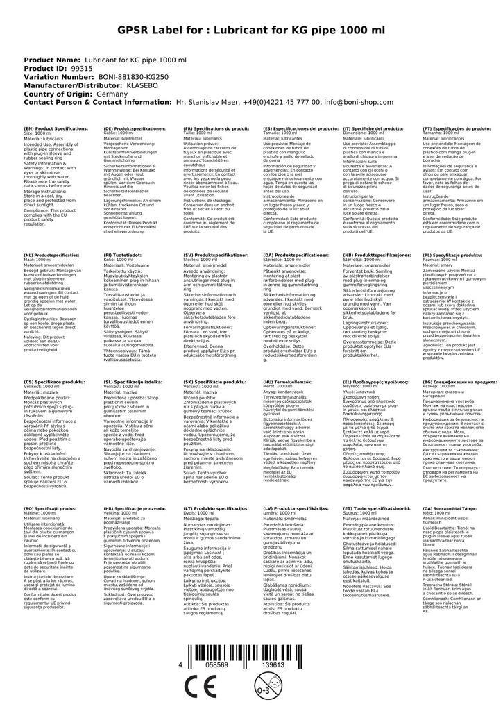 Smeermiddel voor KG-buis 1000 ml-0