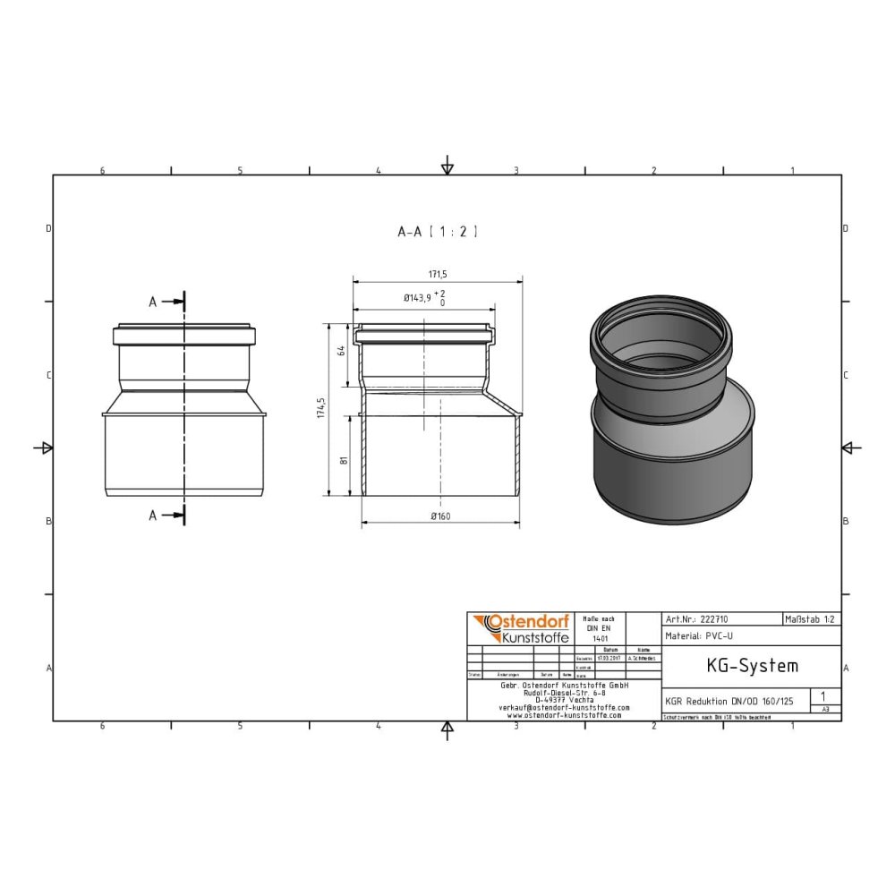 KGR Reductie DN/OD 160/125-1