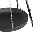 Wok op driepoot van natuurstaal 180 cm - 60 cm diameter + slinger-2