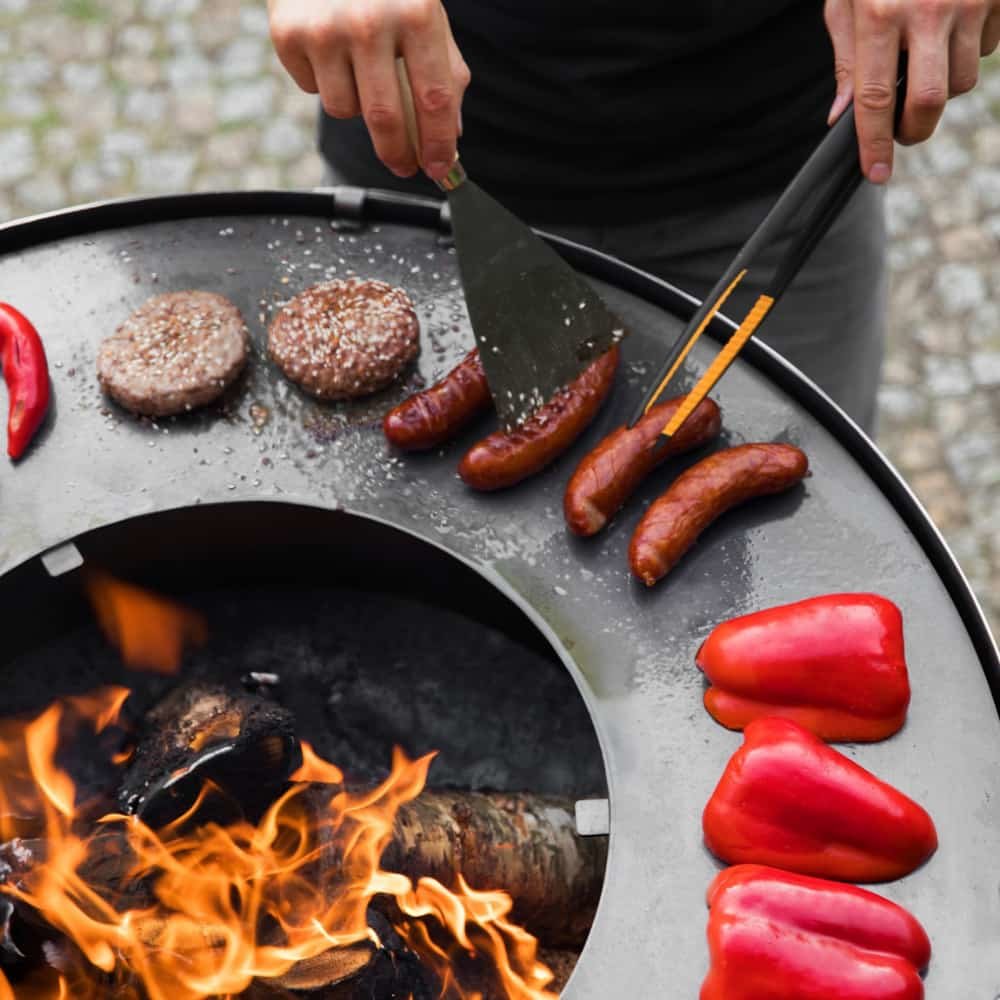 Grillplaat van natuurstaal voor vuurschaal 82 cm-1