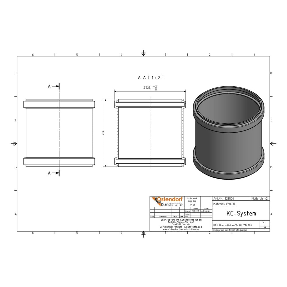 KGU Overschuifmof DN/OD 200-0