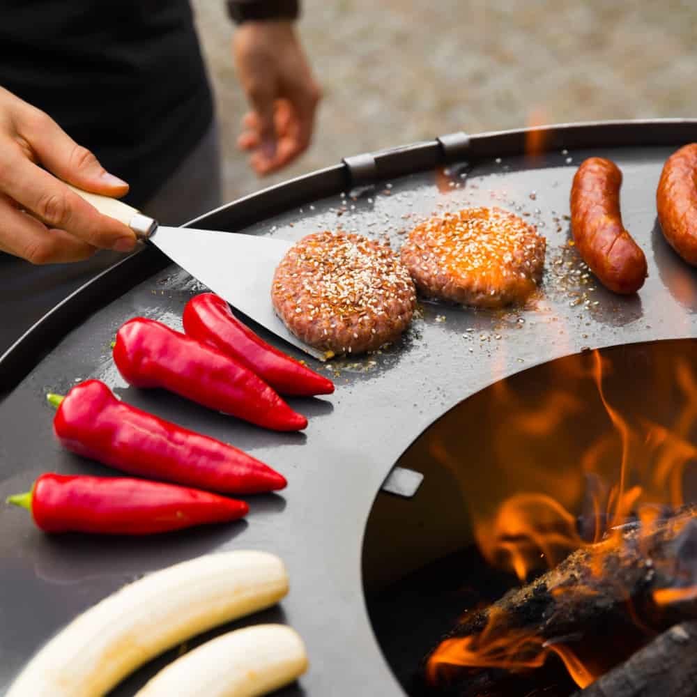 Roestvrijstalen grillplaat voor vuurschaal 102 cm-1