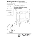 Tafelwagen met 2 verdiepingen, kuiprand 40 mm hoog + EasySTOP-1