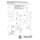 Tafelwagen met 3 niveaus, rand van 40 mm hoog + EasySTOP-1