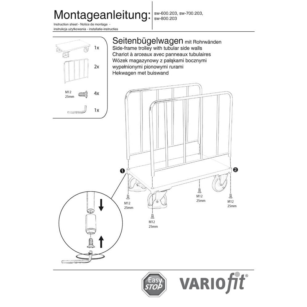 Rohrwand Zijkar Typ L + EasySTOP-0