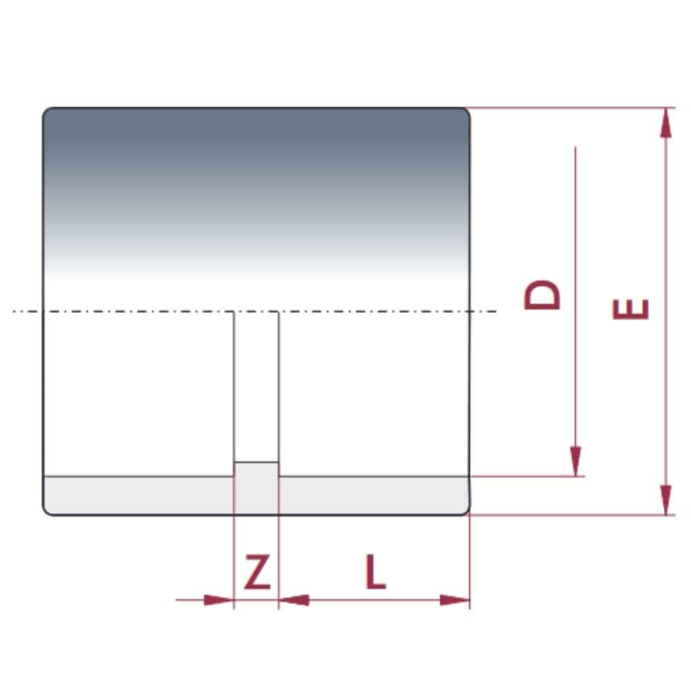 PVC-U Lijmmof 25 mm PN16-0