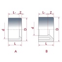 PVC-U Reductie kort 32 mm x 20 mm PN16-0