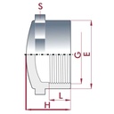 PVC-U Kap IG 1 1/2" PN10-0