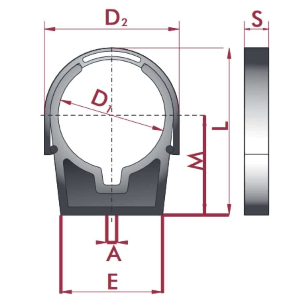 PVC-U Buisbeugel m.Beugel 63 mm-0