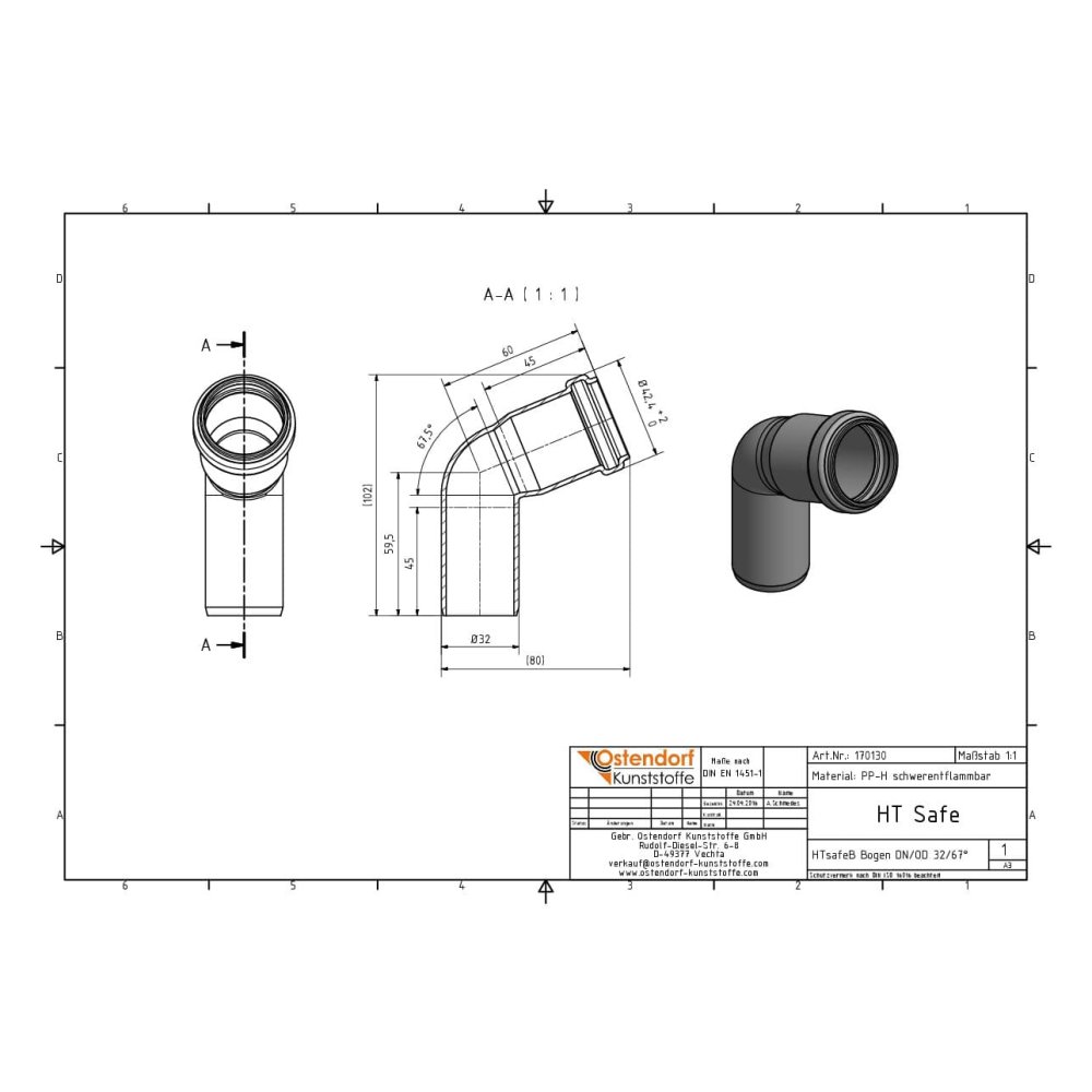 HTsafeB Bocht DN/OD 32 67 Graden-1