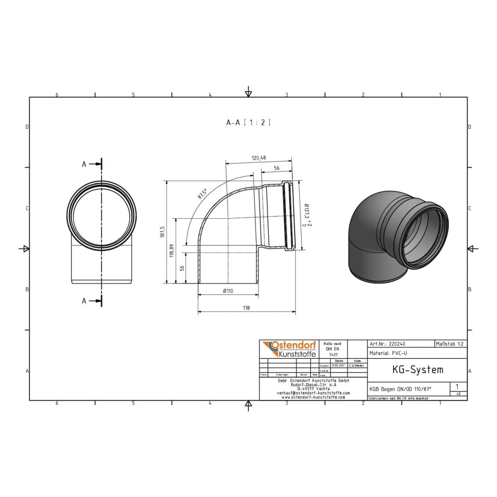 KGB Bocht DN/OD 110 87 Graden-0