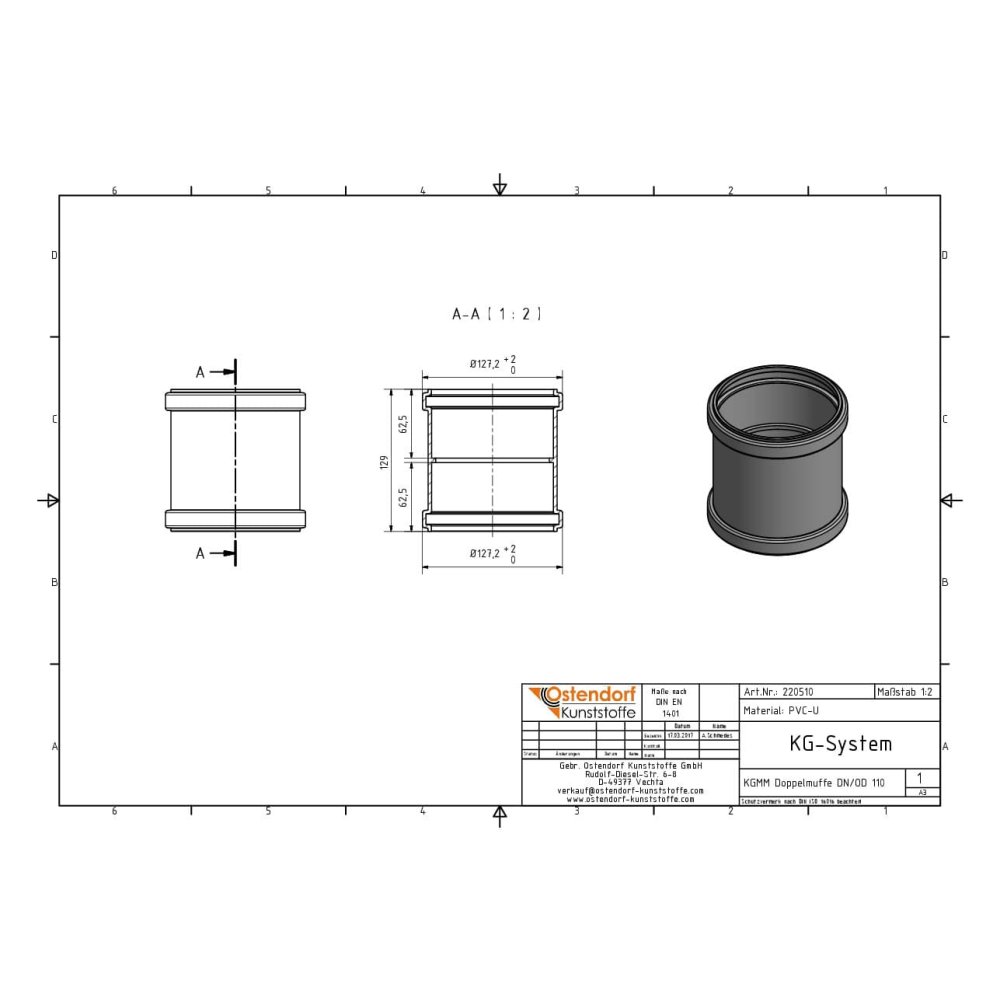 KGU Overschuifmof DN/OD 110-1