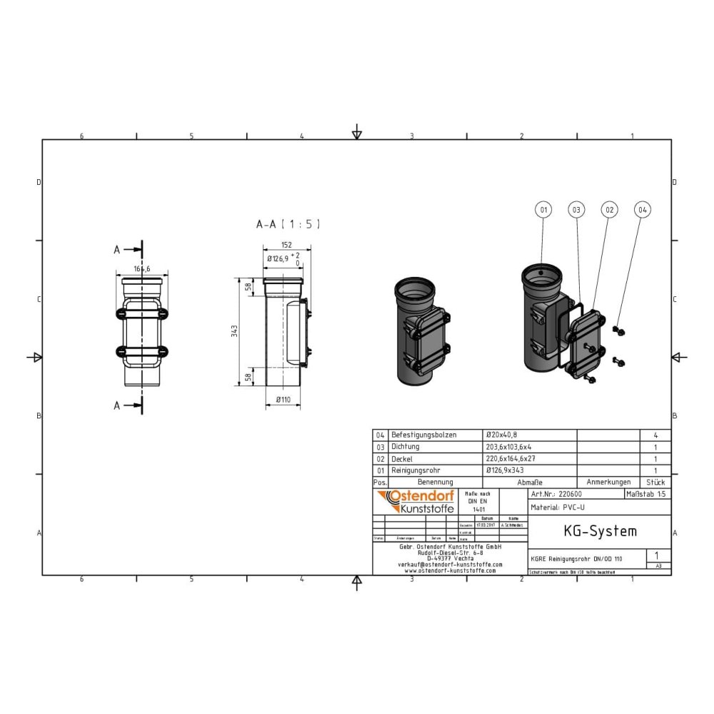 KGRE Reinigingsbuis DN/OD 110-1