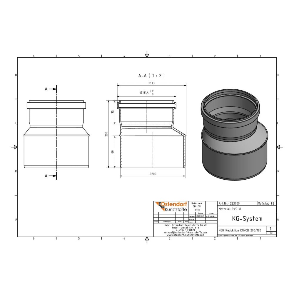 KGR Reductie DN/OD 200/160-1