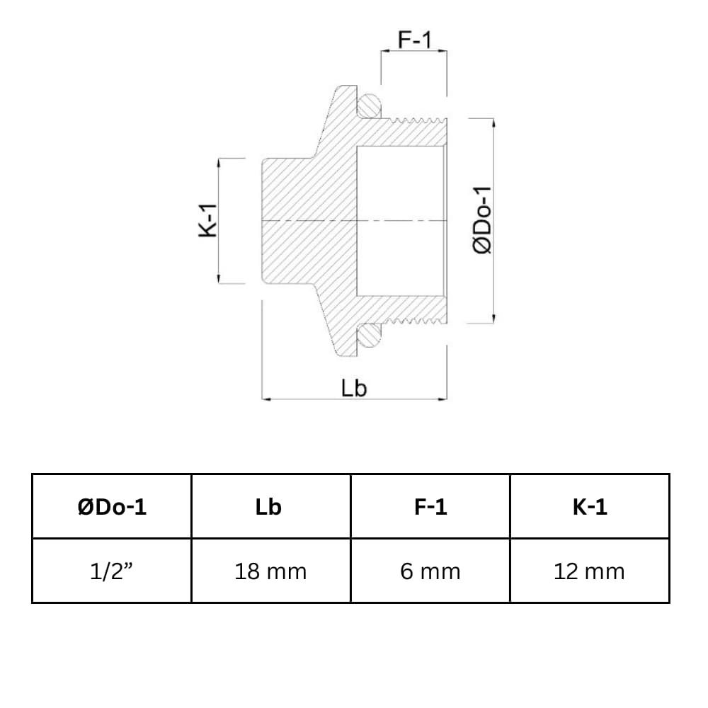 Draadfitting Messing Plug 1/2" AG-0