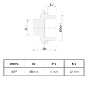 Draadfitting Messing Plug 1/2" AG-0