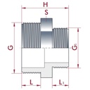 PVC - U Doppelnippel gereduceerd AG 1 1/4" x 1/2"-0