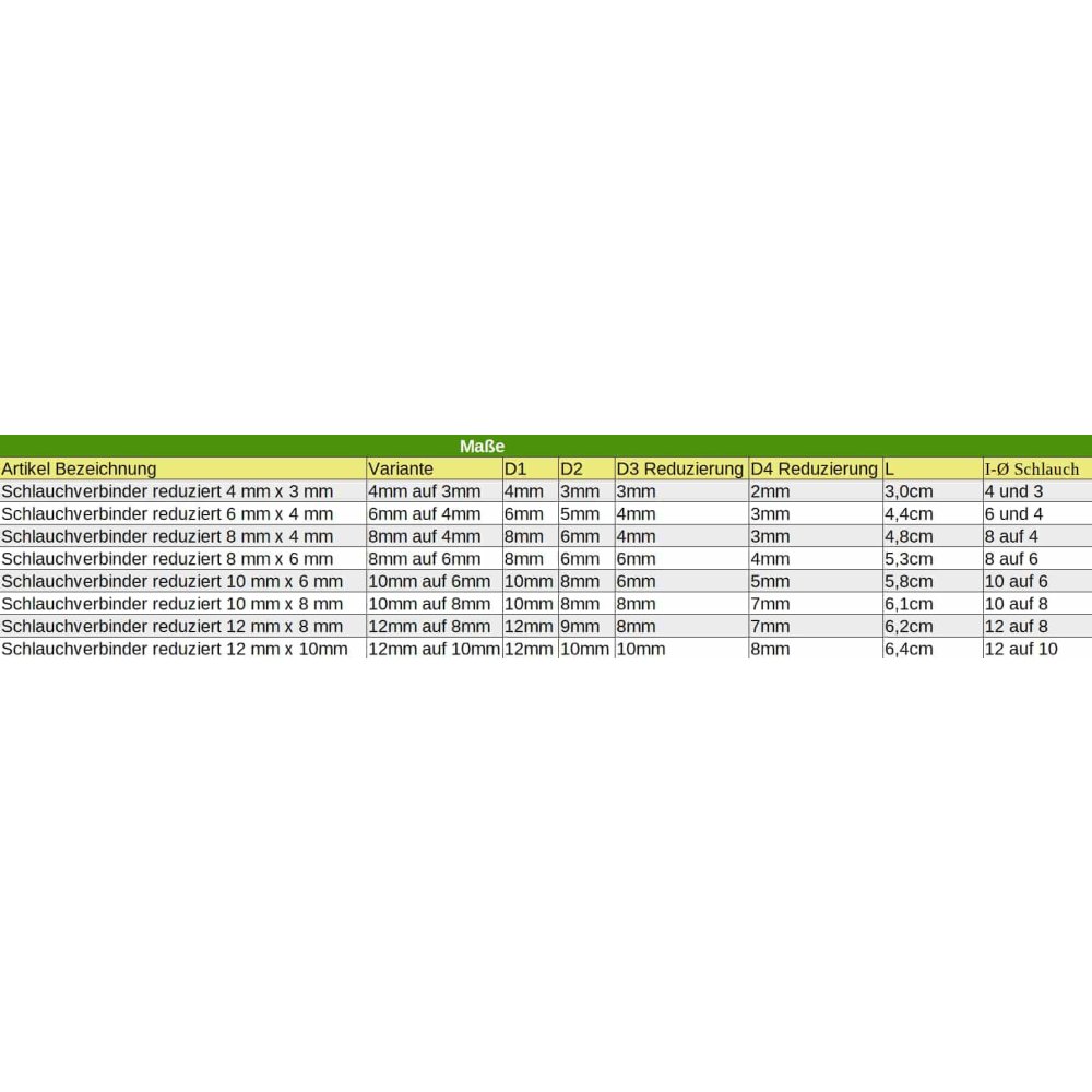 Slangverbinder Kunststof Tuit Gereduceerd 8 mm x 4 mm-1