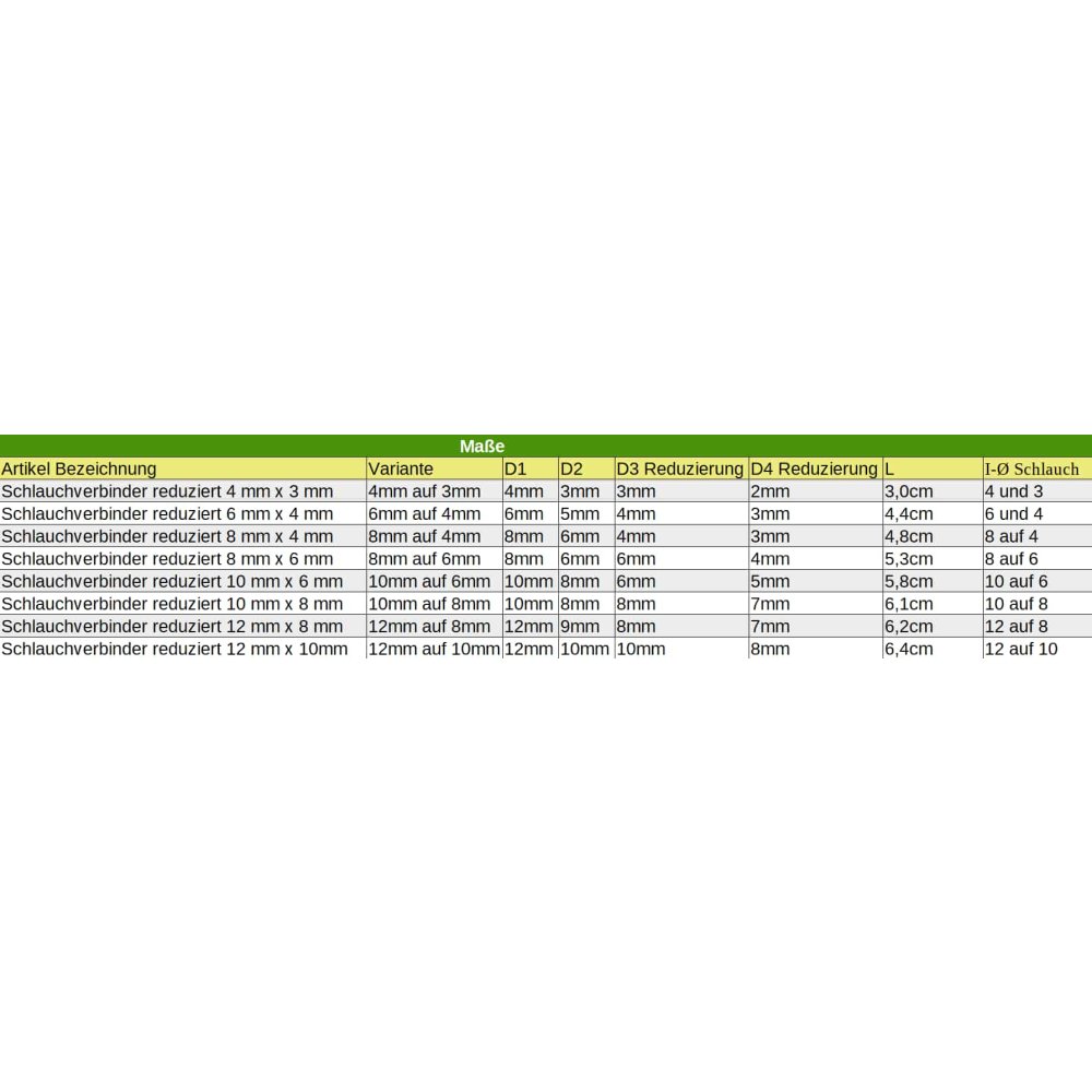 Slangverbinder Kunststof Tuit gereduceerd 10 mm x 6 mm-1