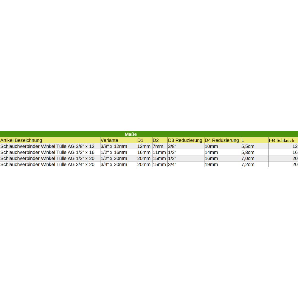 Slangverbinder Kunststof Hoek Tuit x AG 1/2" x 16mm-1