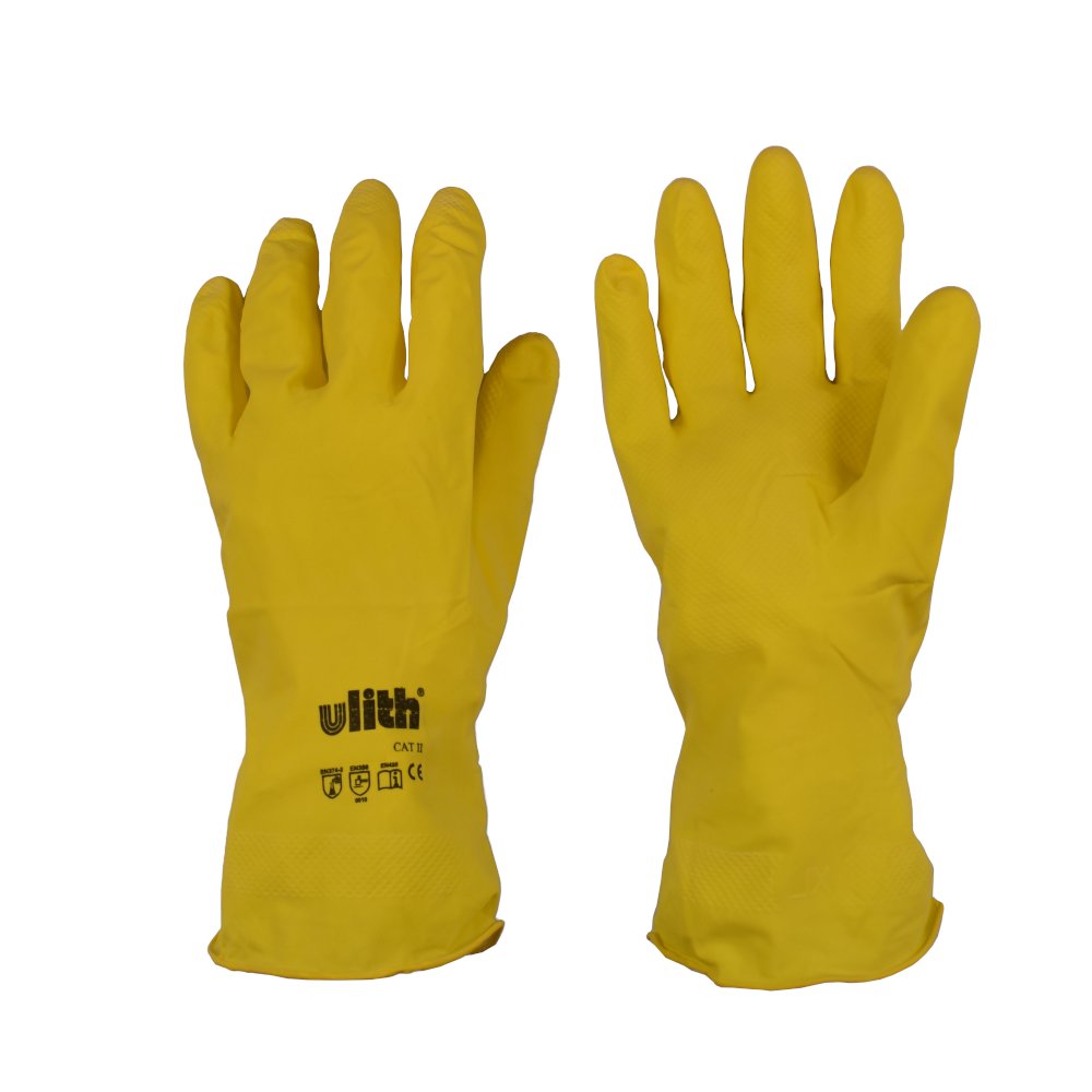 Industriële handschoenen Latex-Rubber Gr. L/9 geel