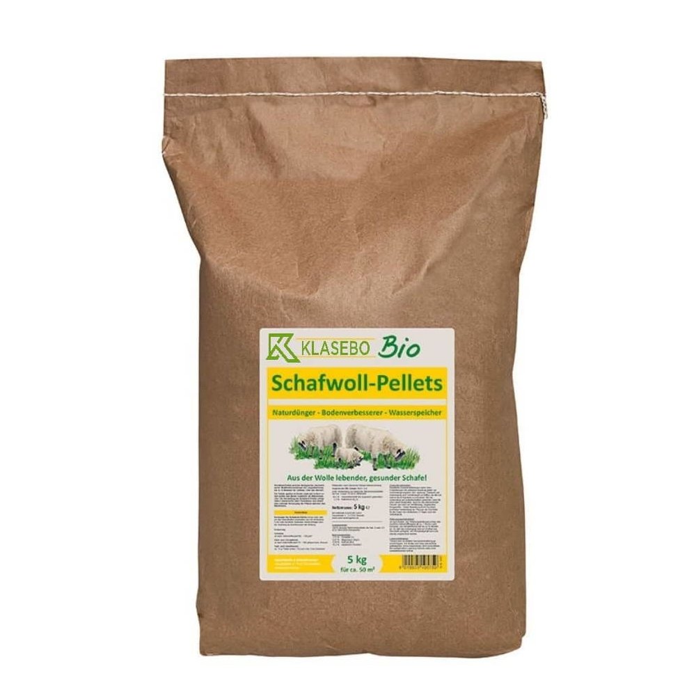 Schapenwol-Pellets Bio 5 kg voor ca. 50 - 100 m²